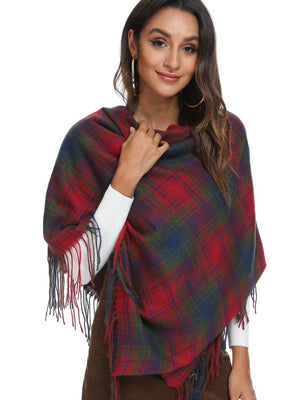 Red/Olive Plaid Scarf