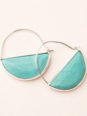 Prism Hoop Earrings- Turquoise