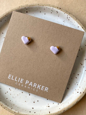 Ceramic Heart Studs