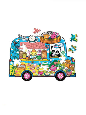 Dumpling Truck 75 Piece Shaped Puzzle