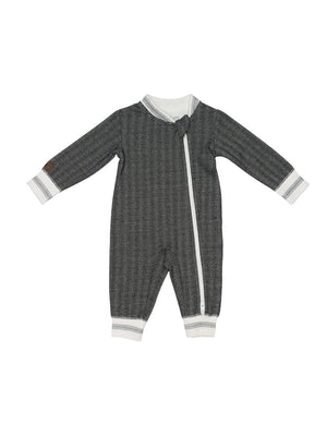 Organic Cottage Playsuit - Bear Black