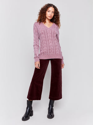 Jaycee Sweater- Cabernet