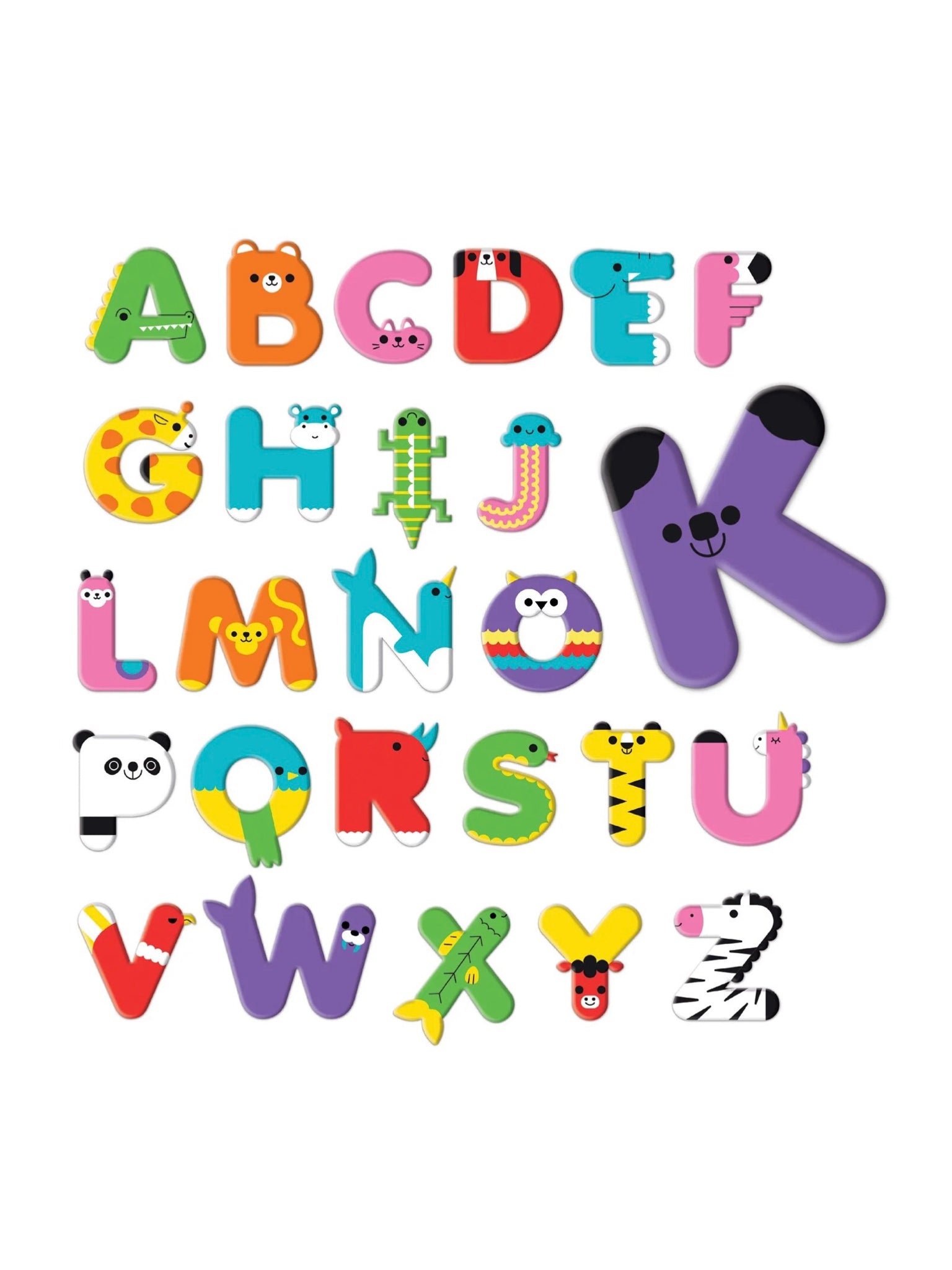 Animal ABC Bath Letters