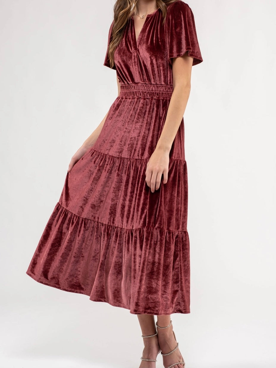 Penelope Dress- Burgundy