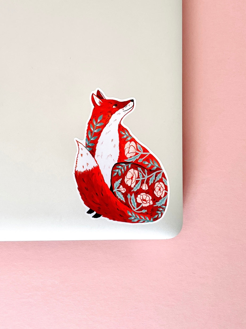 Floral Fox Sticker