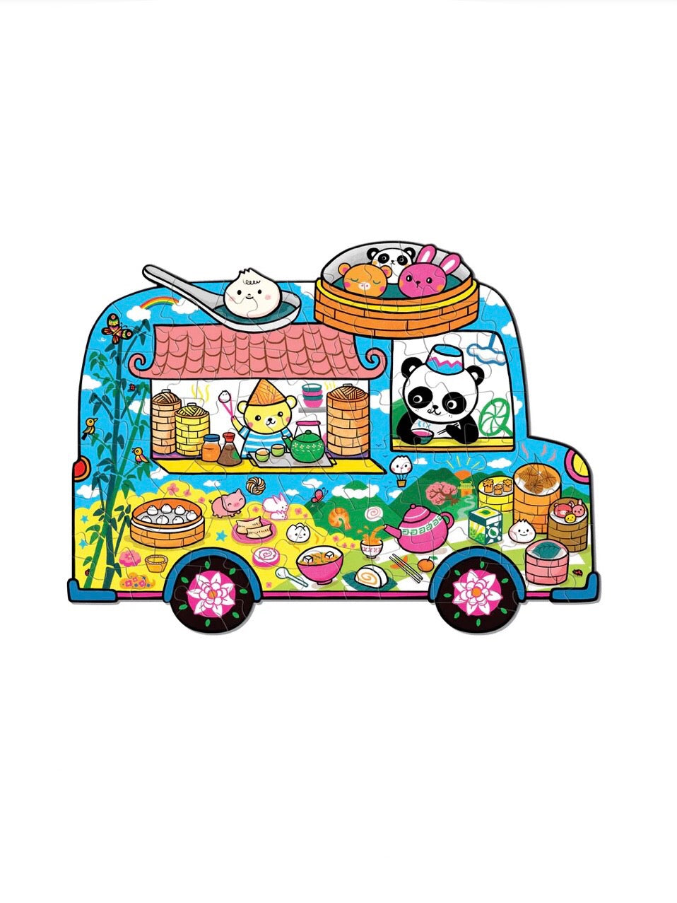 Dumpling Truck 75 Piece Shaped Puzzle