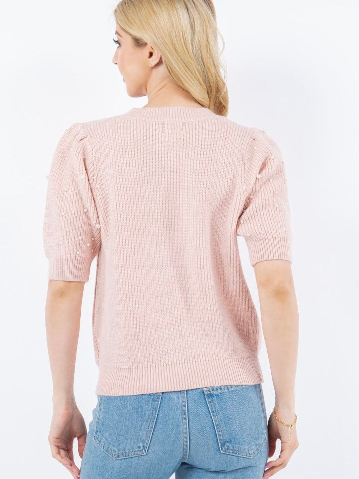 Juniper Knit Top- Blush