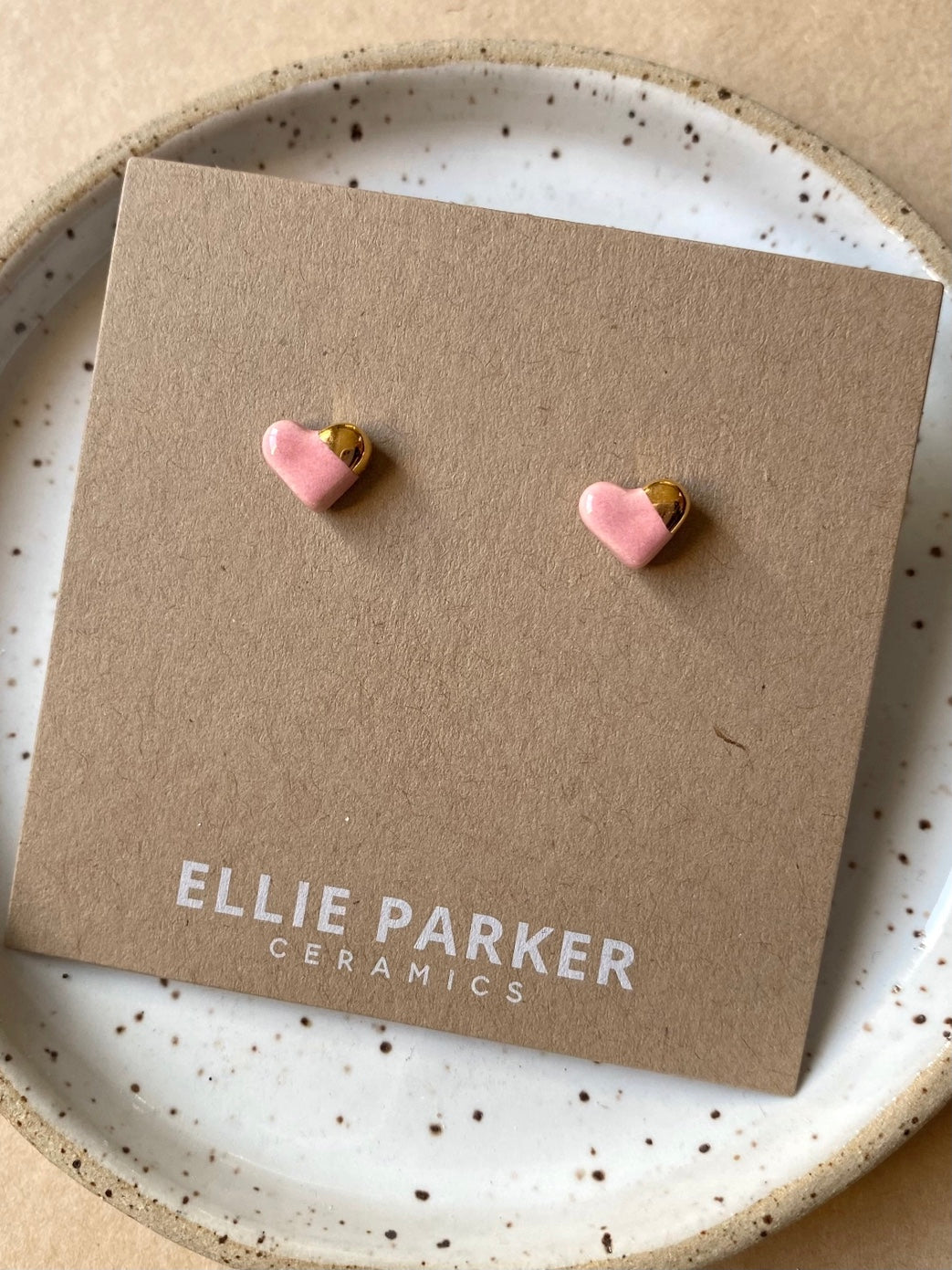 Ceramic Heart Studs