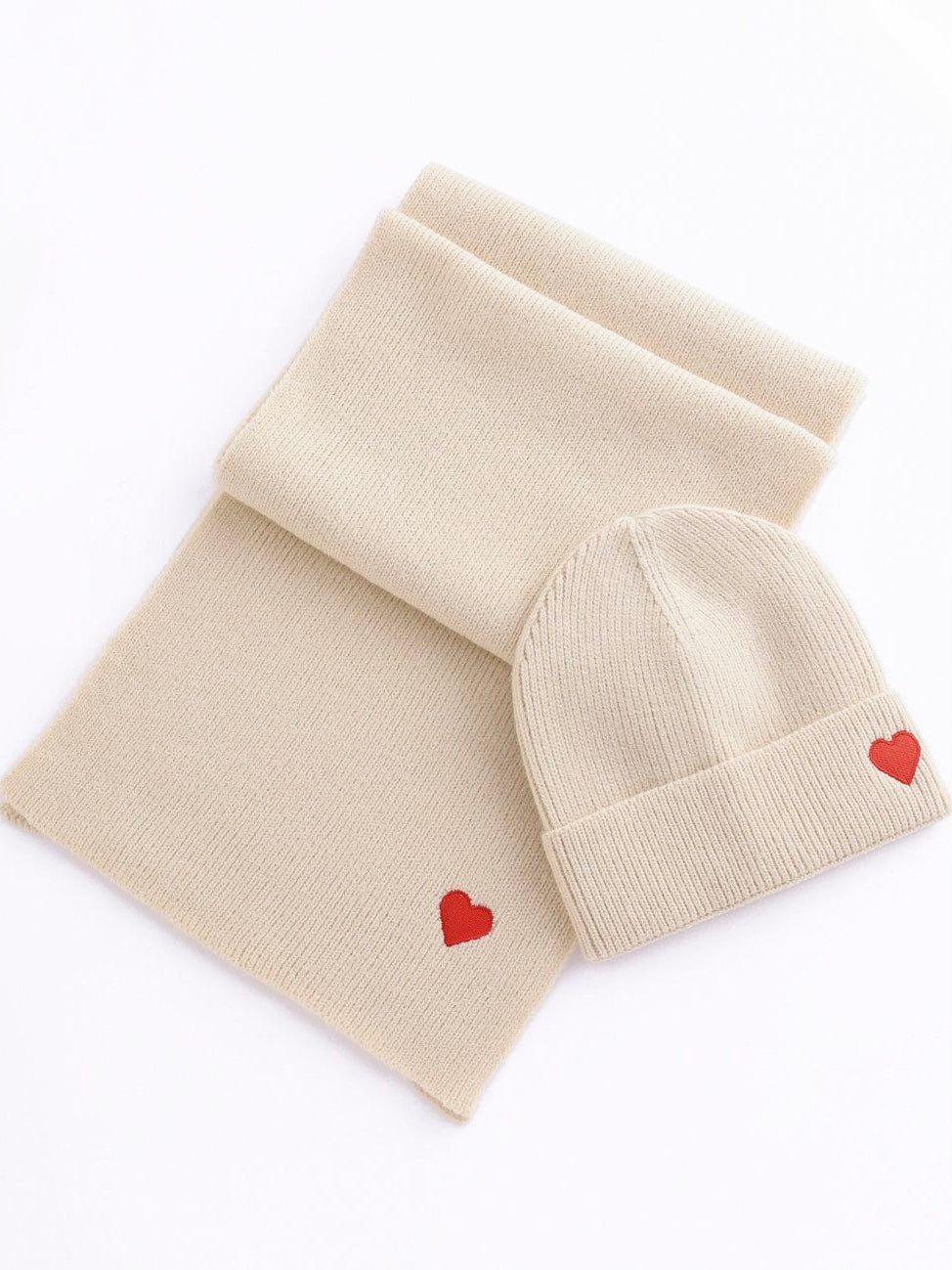 Heart Hat and Scarf Sets