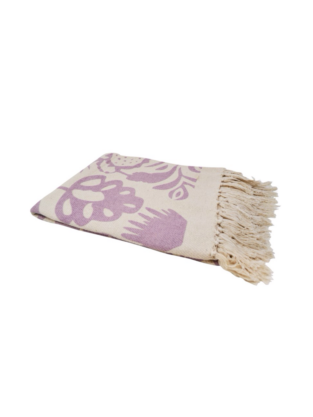 Lilac Floral Throw Blanket