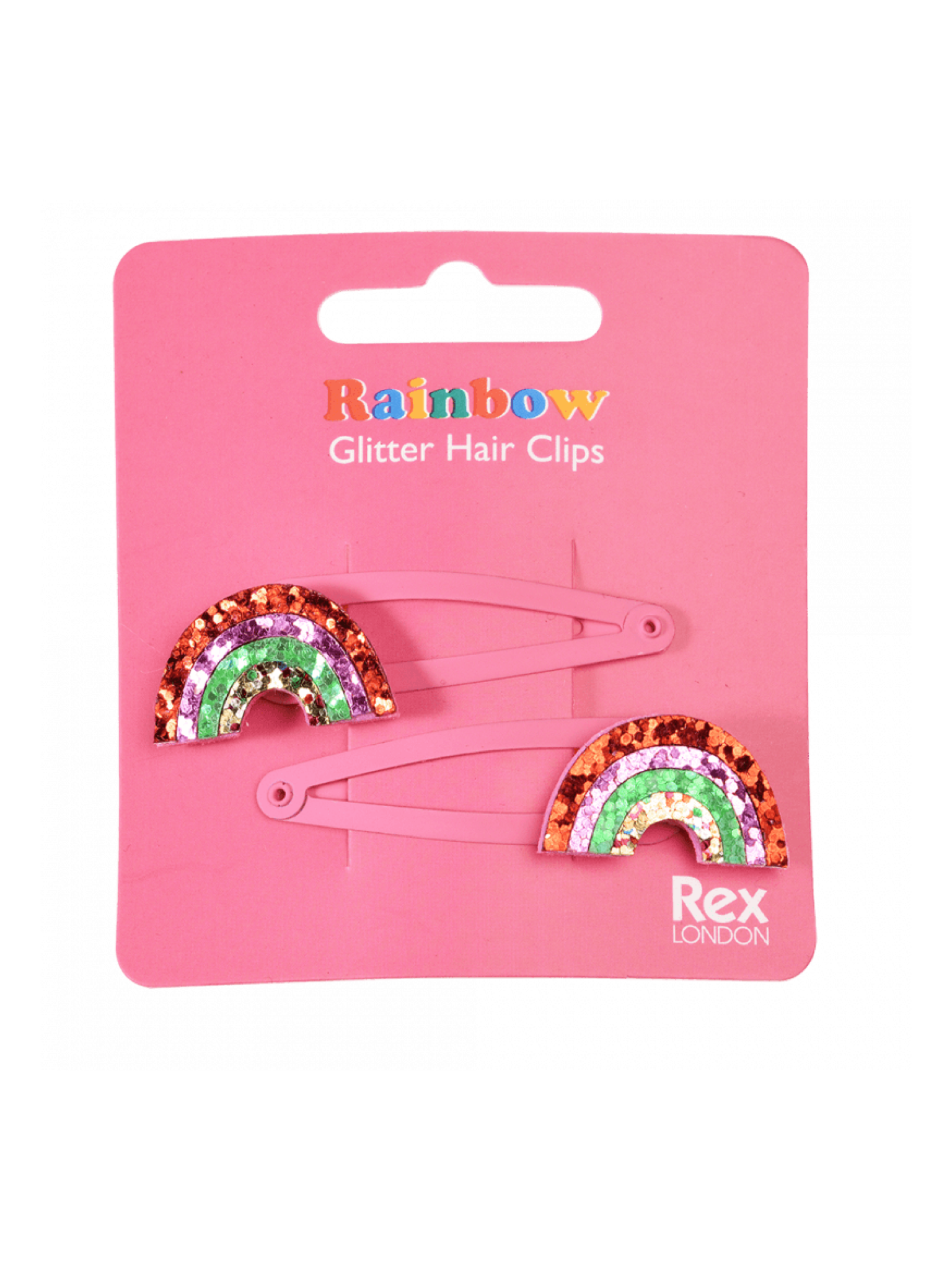 Glitter Raiwbow Clips