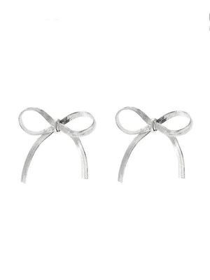 Bow Chain Stud Earrings