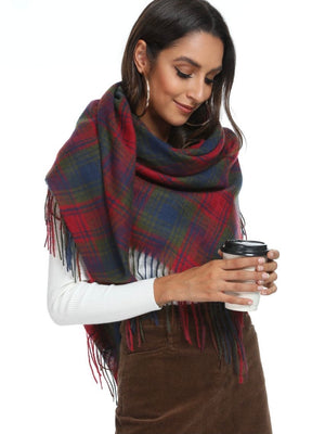 Red/Olive Plaid Scarf