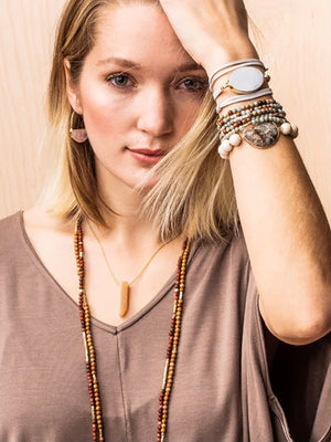 Blue Sky Jasper Wrap Bracelet/Necklace