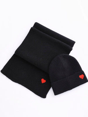 Heart Hat and Scarf Sets