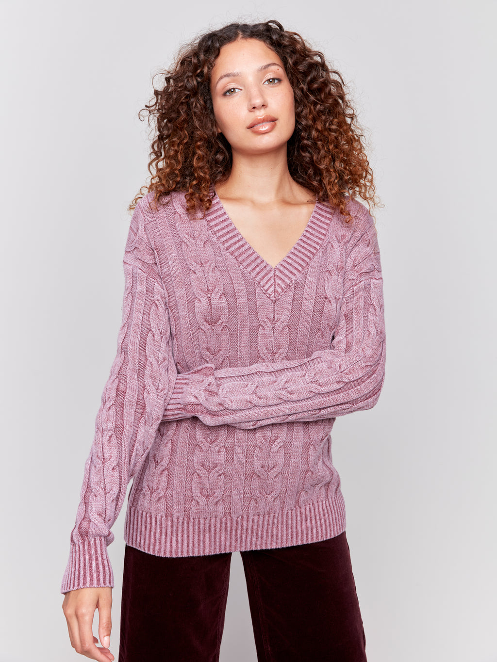 Jaycee Sweater- Cabernet