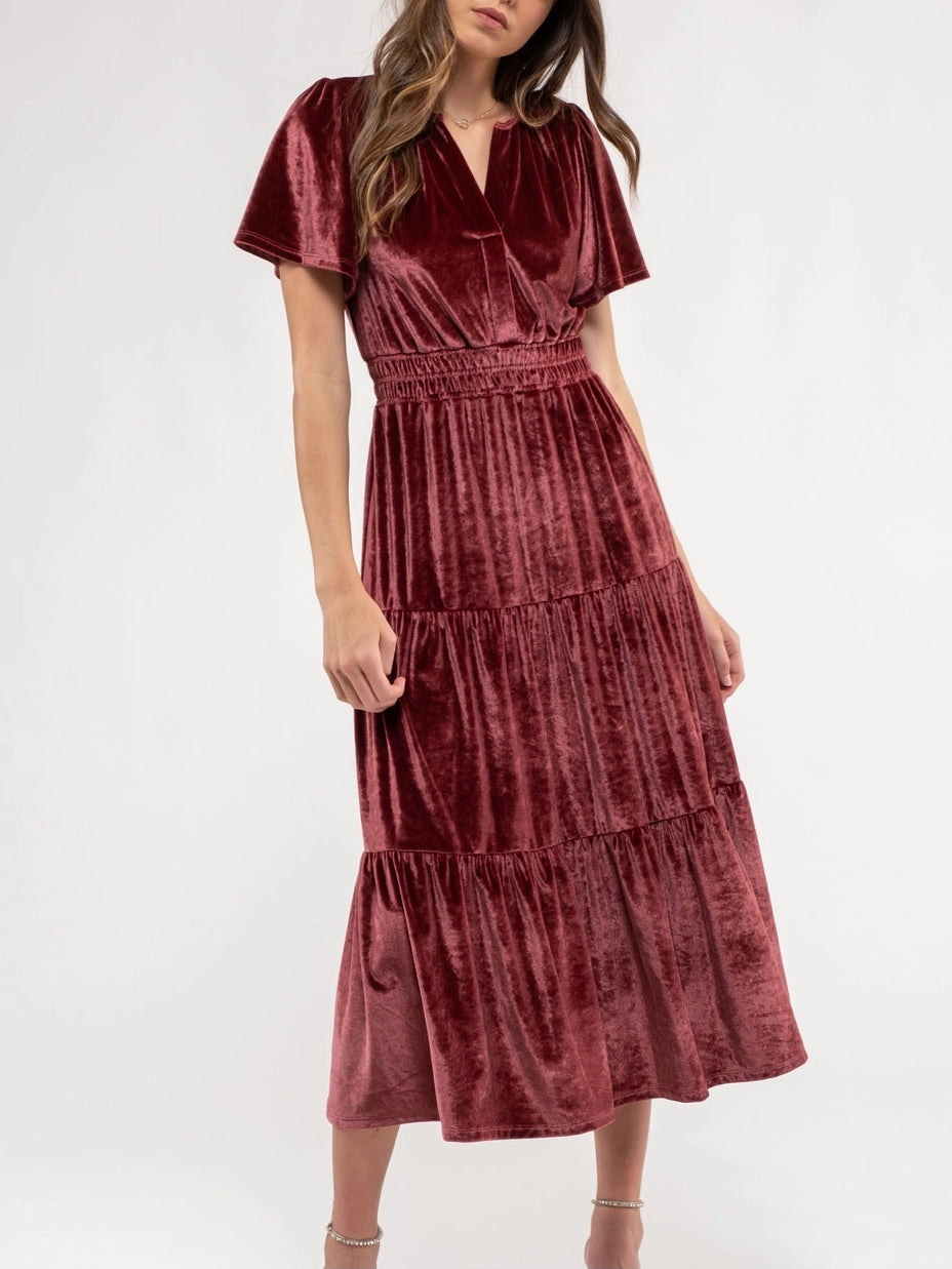 Penelope Dress- Burgundy