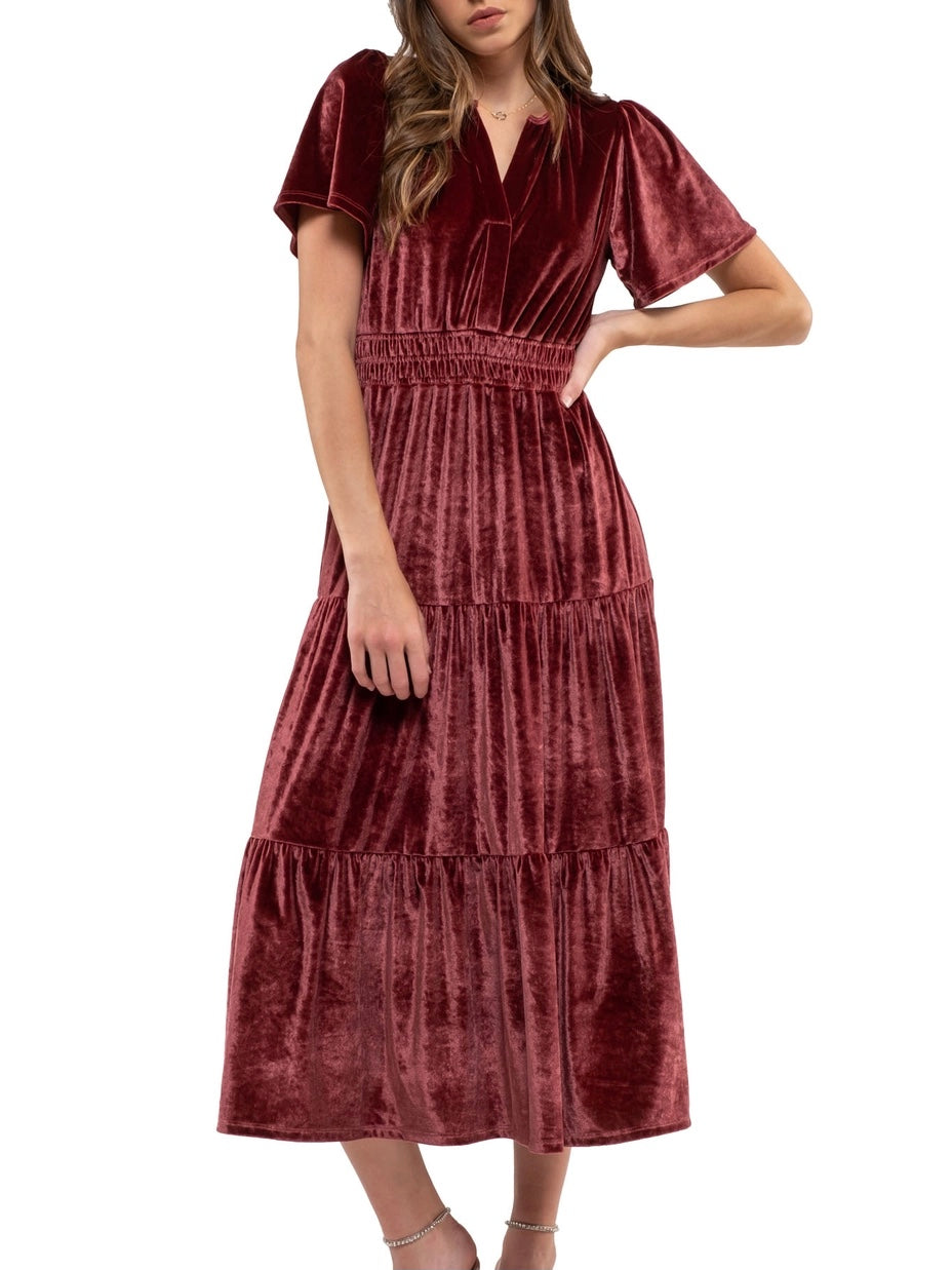 Penelope Dress- Burgundy