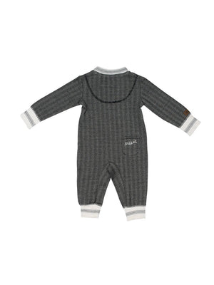 Organic Cottage Playsuit - Bear Black