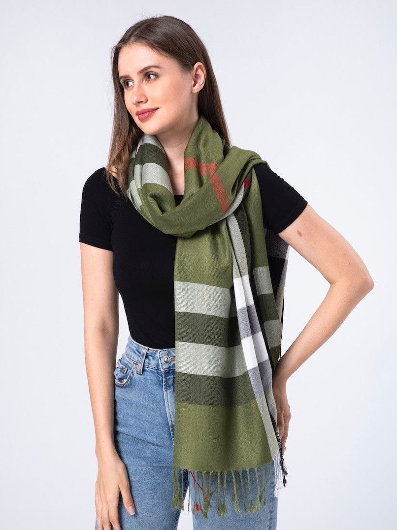 Green Plaid Scarf