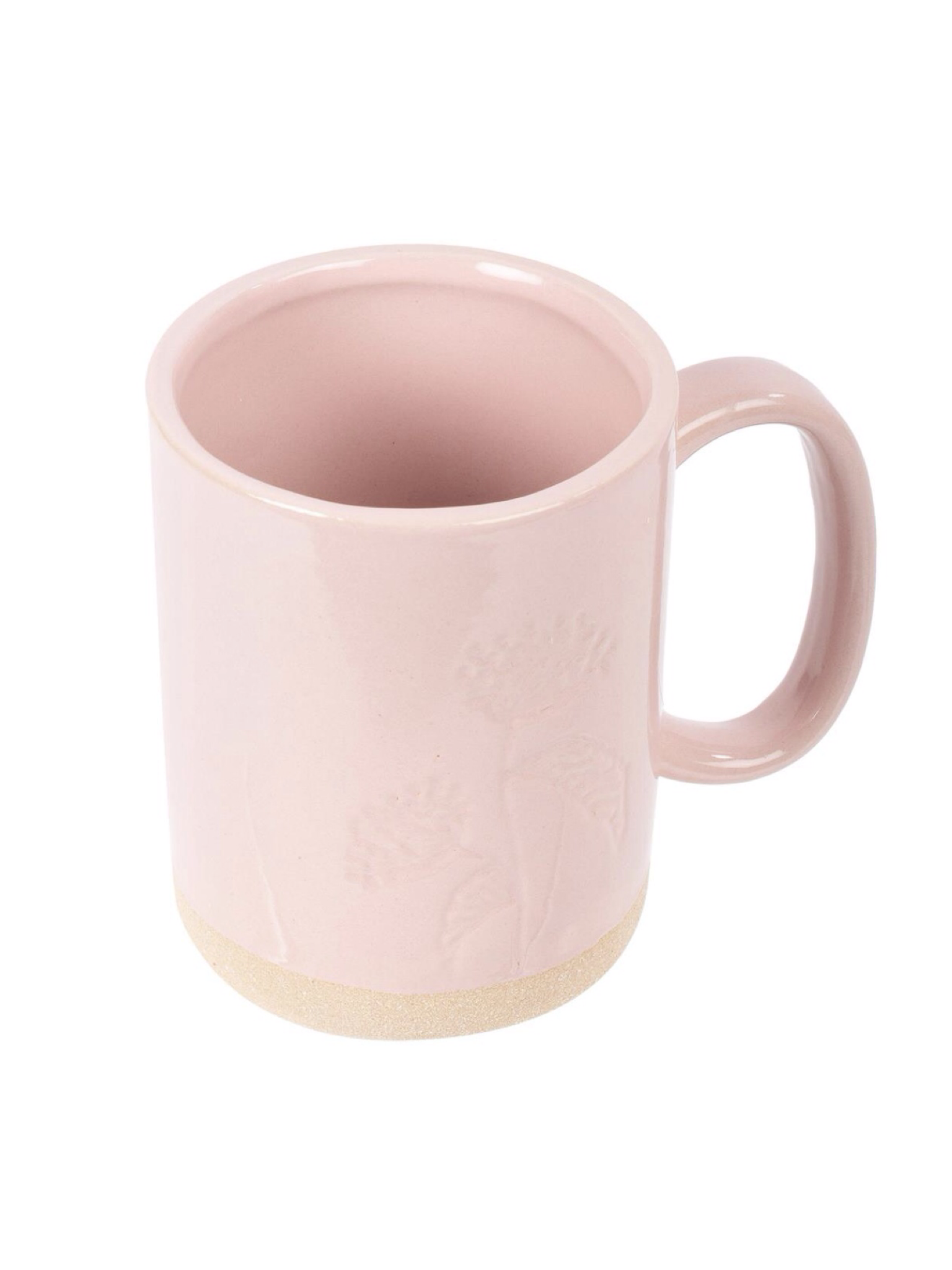 Embossed Flower Mug- Pink