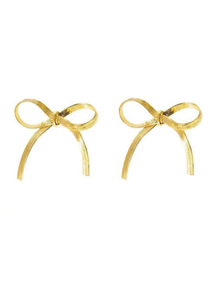 Bow Chain Stud Earrings