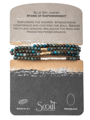 Blue Sky Jasper Wrap Bracelet/Necklace