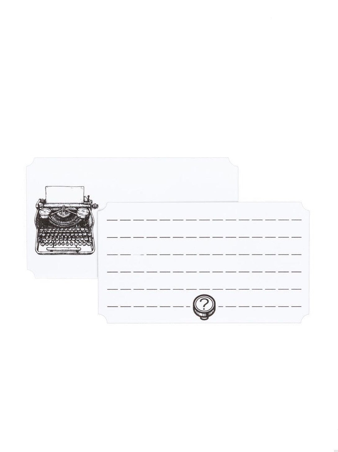 Mini Memo Note Cards- Typewriter