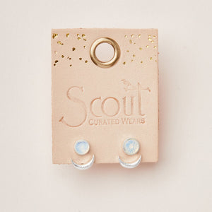 Stone Moon Phase Ear Jacket - Opalite