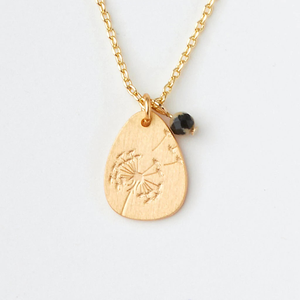 Stone Intention Charm Necklace- Dalmatian