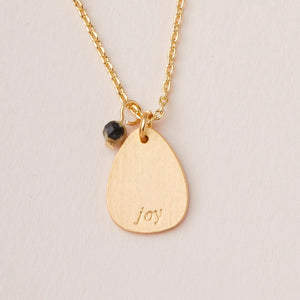 Stone Intention Charm Necklace- Dalmatian